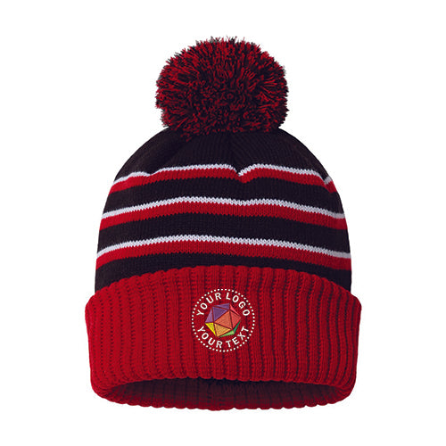 Richardson Custom Embroidered Pom Cuffed Beanie - 134