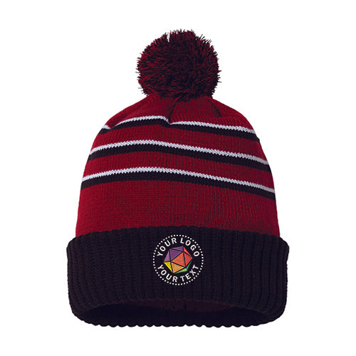 Richardson Custom Embroidered Pom Cuffed Beanie - 134