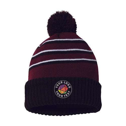 Richardson Custom Embroidered Pom Cuffed Beanie - 134