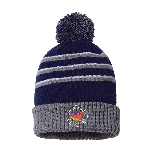Richardson Custom Embroidered Pom Cuffed Beanie - 134