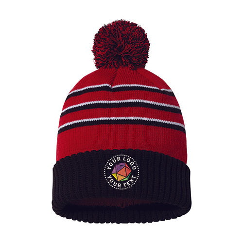 Richardson Custom Embroidered Pom Cuffed Beanie - 134