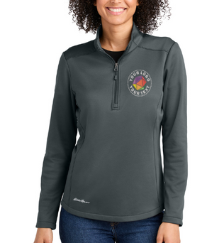 Eddie Bauer® Custom Embroidered Women’s Smooth Mid Layer Fleece 1/2-Zip - EB2370