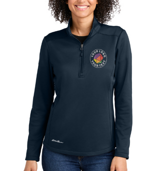 Eddie Bauer® Custom Embroidered Women’s Smooth Mid Layer Fleece 1/2-Zip - EB2370