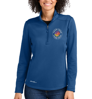 Eddie Bauer® Custom Embroidered Women’s Smooth Mid Layer Fleece 1/2-Zip - EB2370
