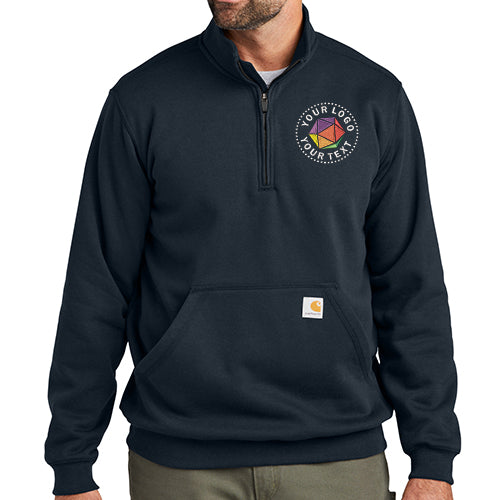 Carhartt® Custom Embroidered Midweight 1/4-Zip Mock Neck Sweatshirt - CT105294