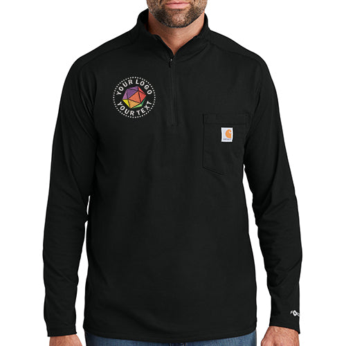 Carhartt Force® Custom Embroidered 1/4-Zip Long Sleeve T-Shirt - CT106660