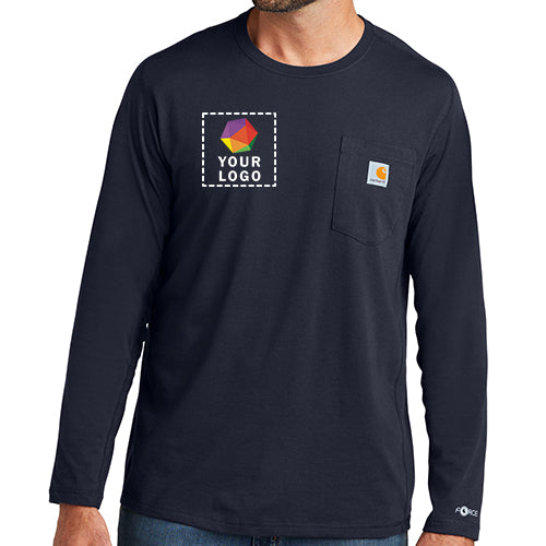 Carhartt Force® Custom Embroidered Long Sleeve Pocket T-Shirt - CT106656