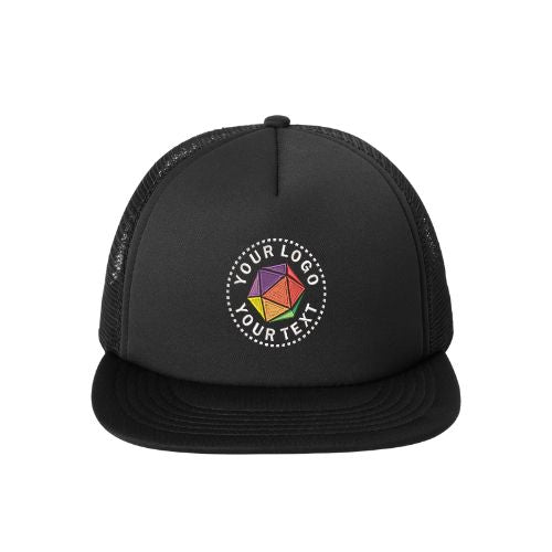 District® Custom Embroidered Flat Bill Snapback Trucker Cap - DT624