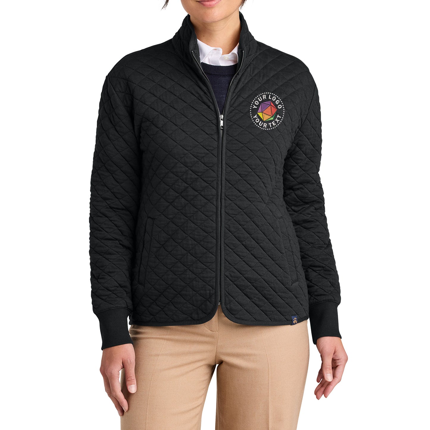 Brooks Brothers® Custom Embroidered Women’s Diamond Quilt Full-Zip - BB18213