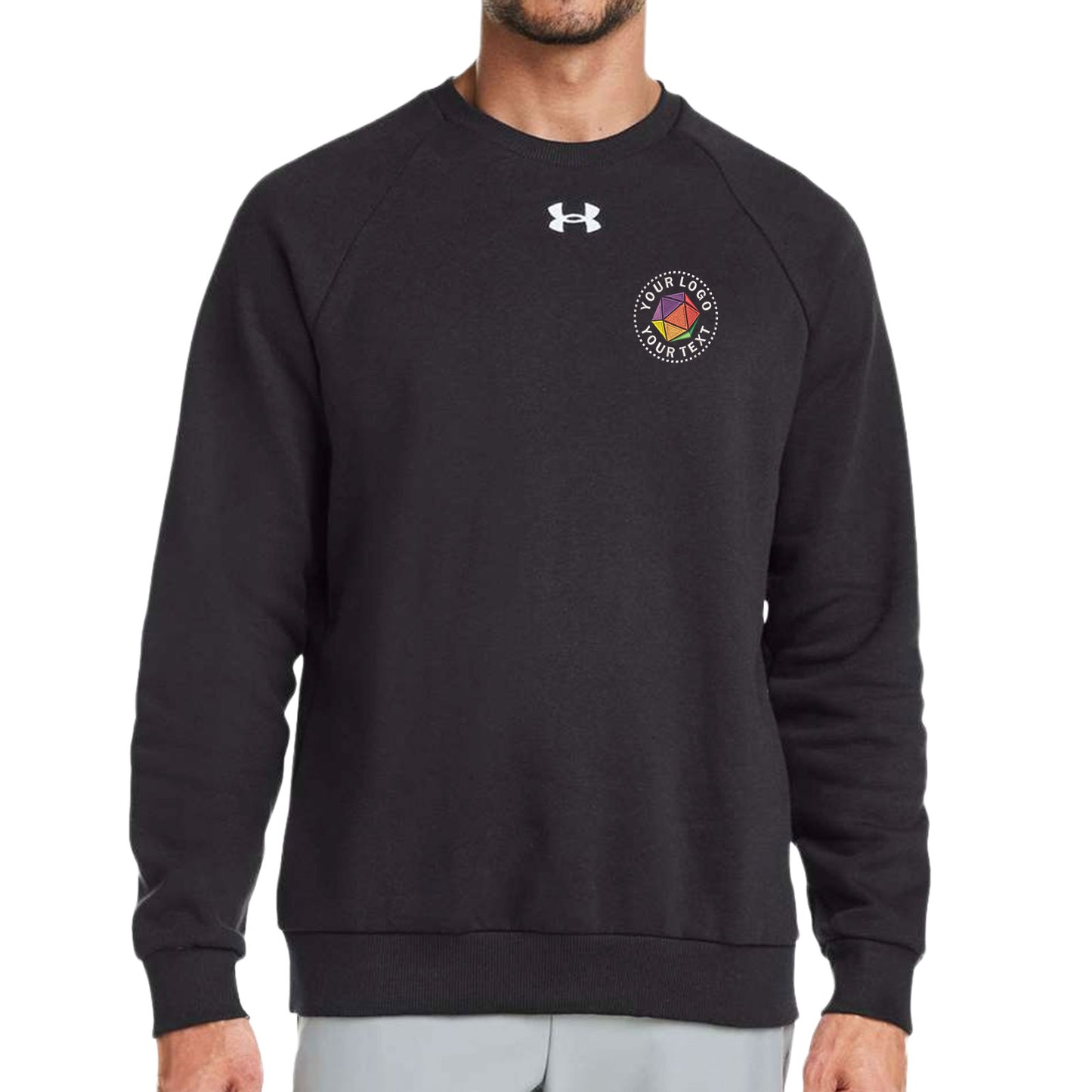 Under Armour Custom Embroidered Men's Rival Fleece Crewneck Sweatshirt - 1379755