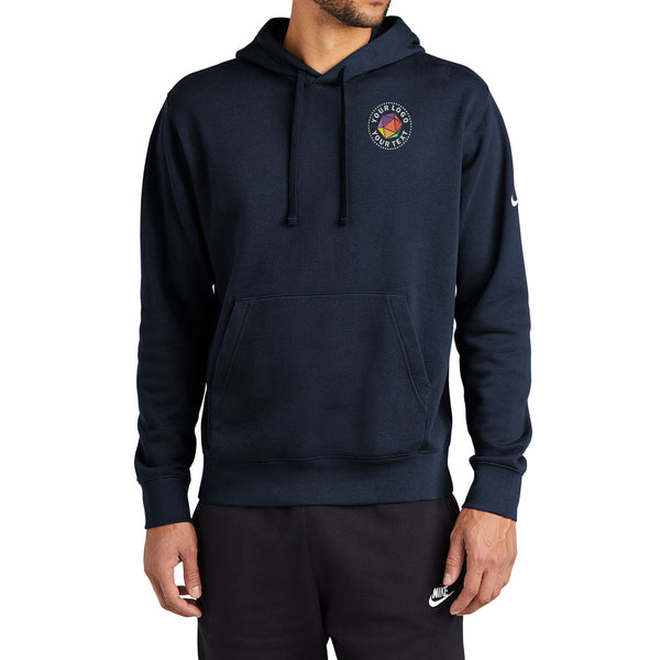 Nike Custom Embroidered Club Fleece Sleeve Swoosh Pullover Hoodie - NKDR1499