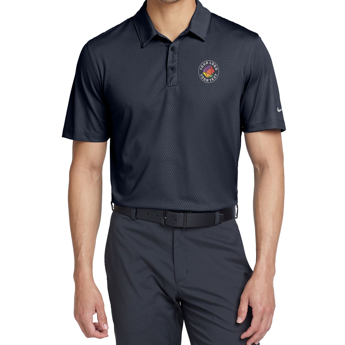 Nike Custom Embroidered Dri-FIT Embossed Tri-Blade Polo - 838964