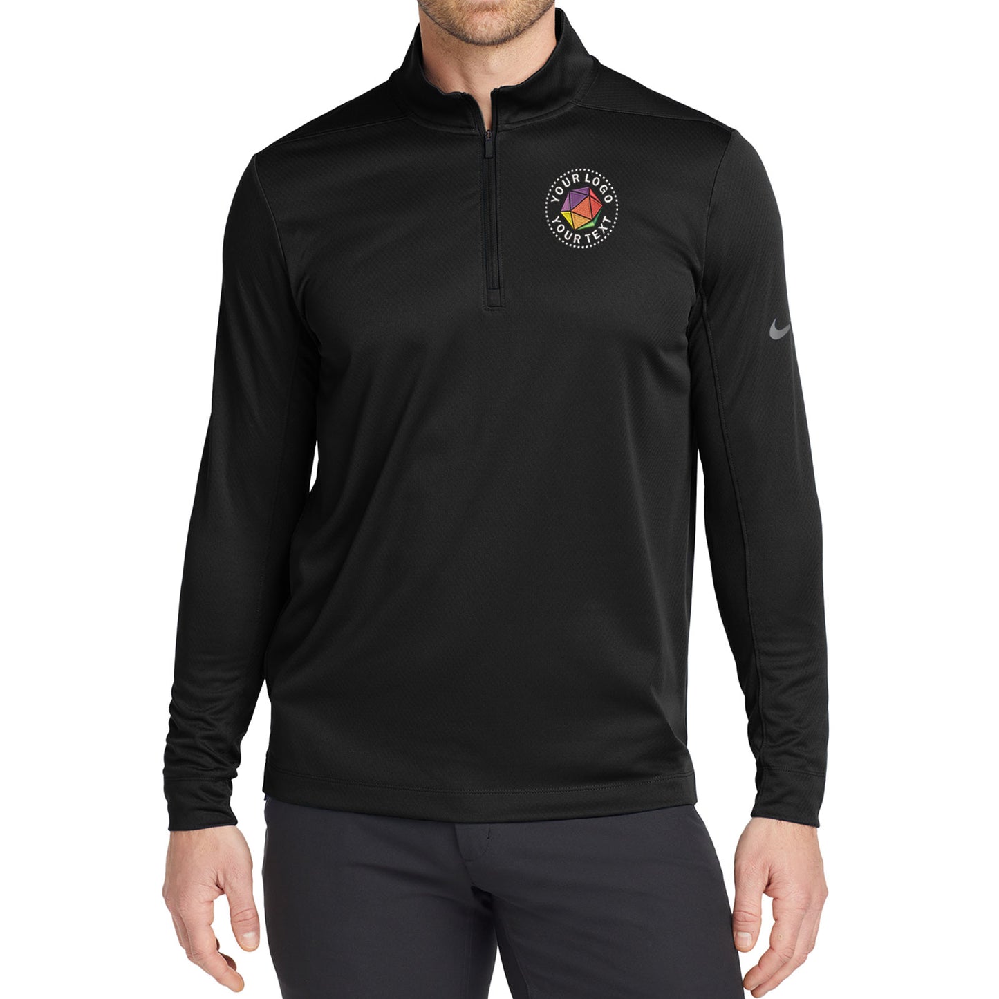 Nike Custom Embroidered Dry 1/2-Zip Cover-Up - NKBV6044