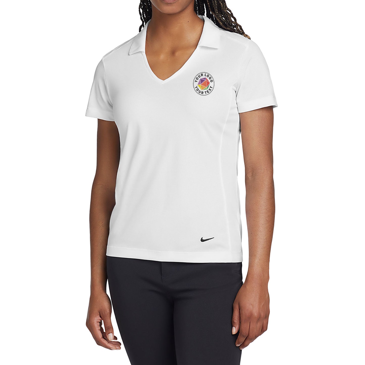 Nike Women's Custom Embroidered Dri-FIT Vertical Mesh Polo - 637165