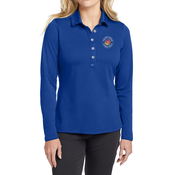 Nike Women's Custom Embroidered Long Sleeve Dri-FIT Stretch Tech Polo - 545322