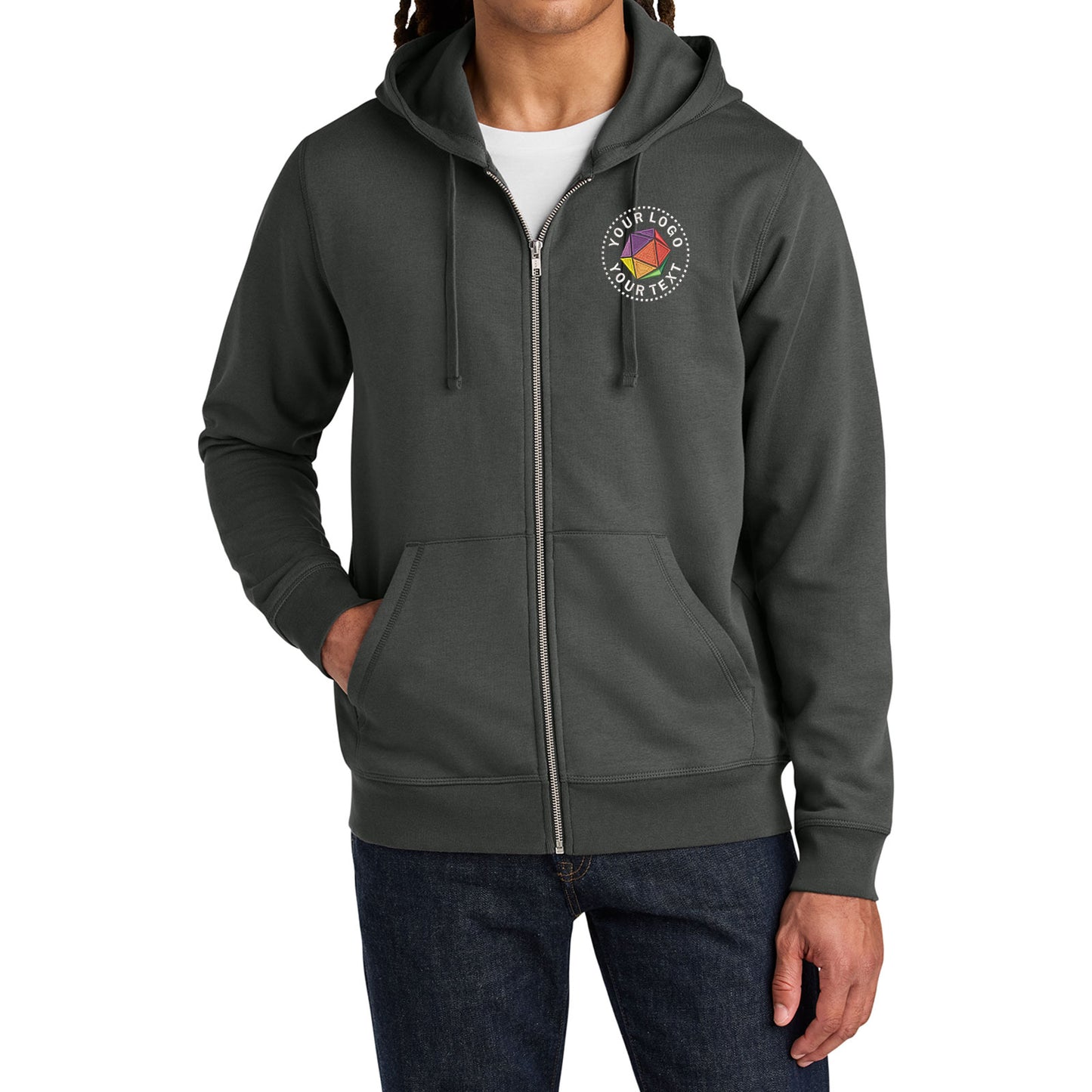 Stanley/Stella Unisex Custom Embroidered Mixer Full-Zip Hooded Sweatshirt - SXU011