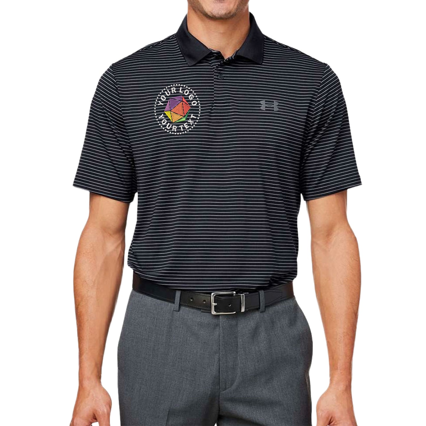 Under Armour Custom Embroidered Men's 3.0 Striped Perf Polo - 1377376