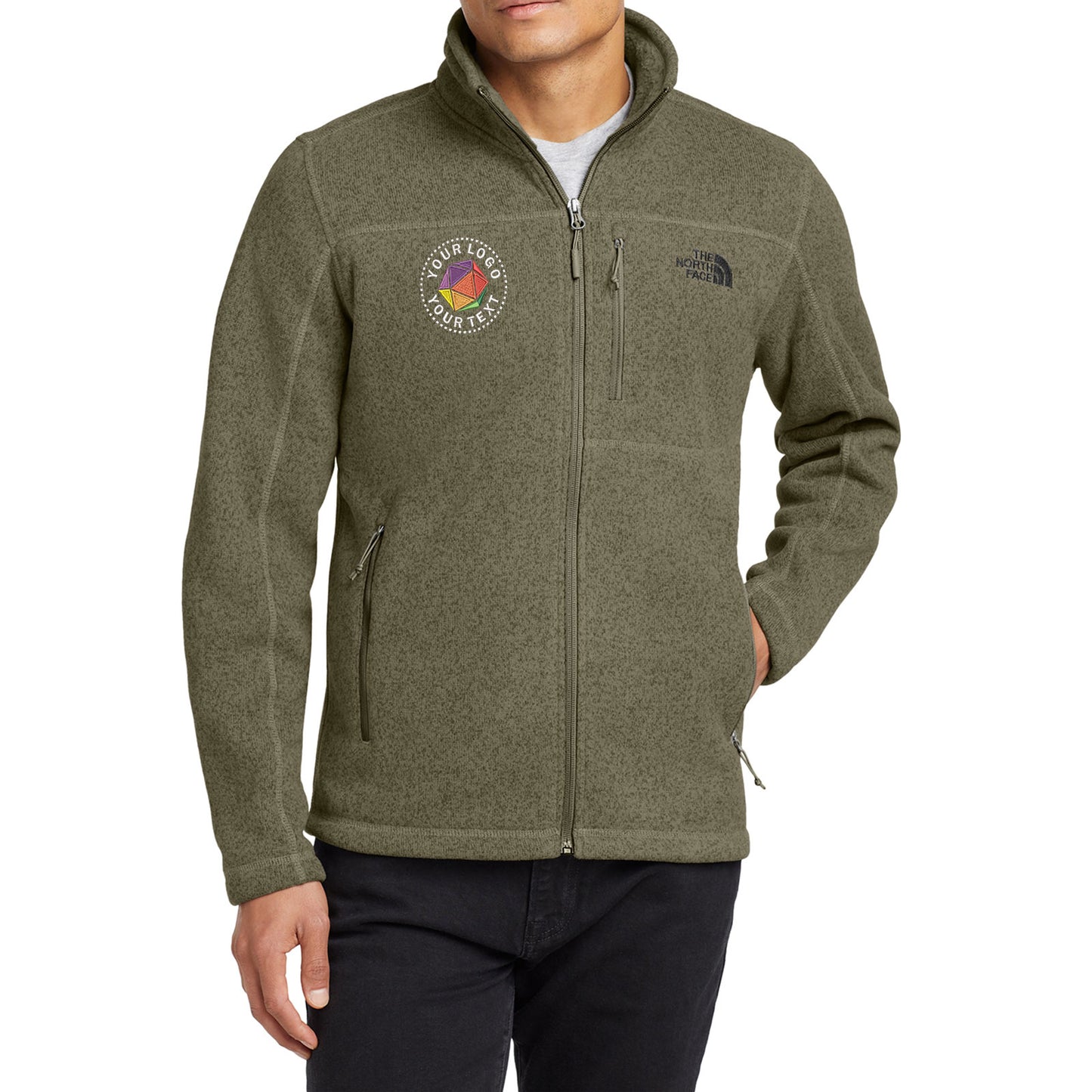 The North Face® Custom Embroidered Sweater Fleece Jacket - NF0A3LH7
