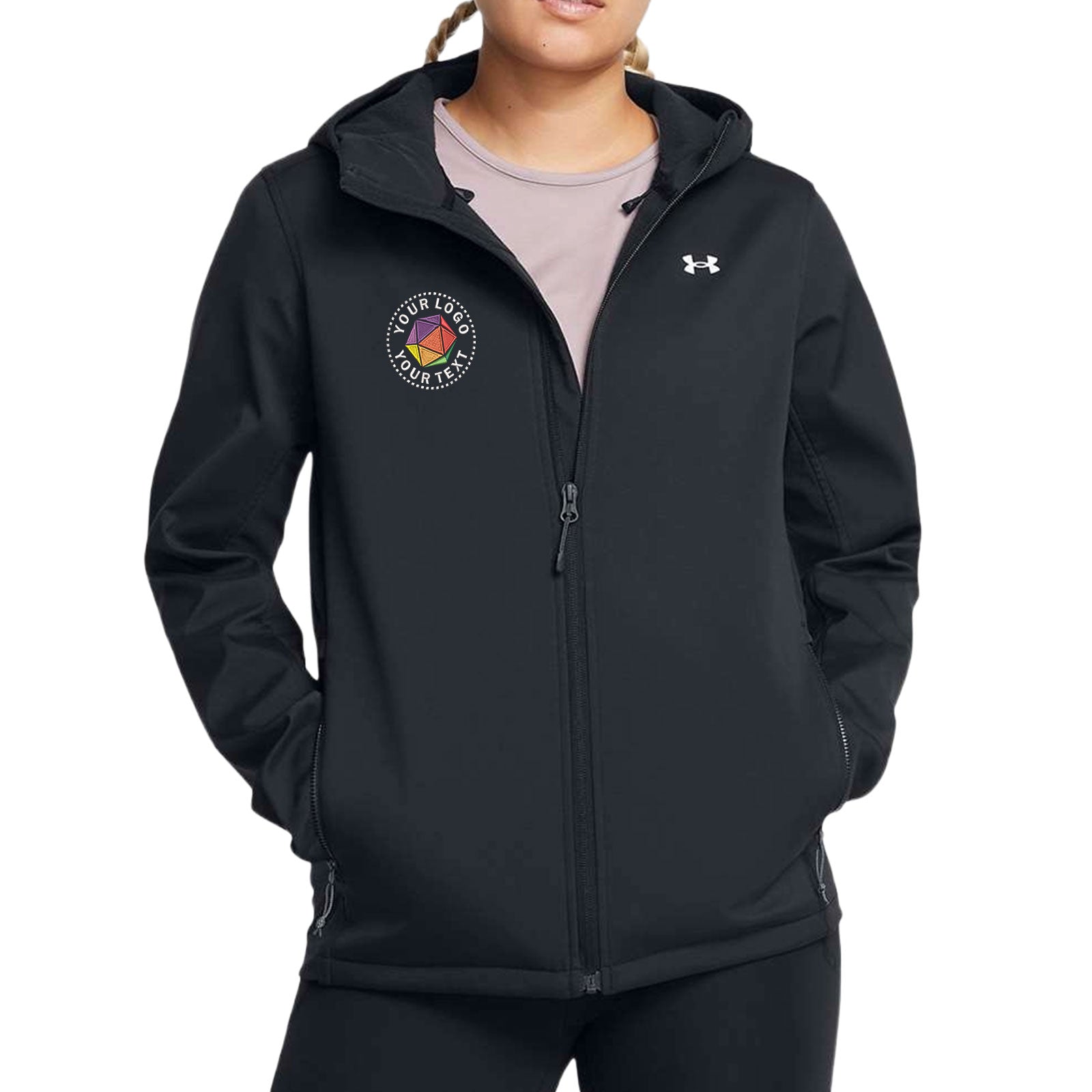 Under Armour Custom Embroidered Women's ColdGear® Infared Shield 2.0 Hooded Jacket - 1371595