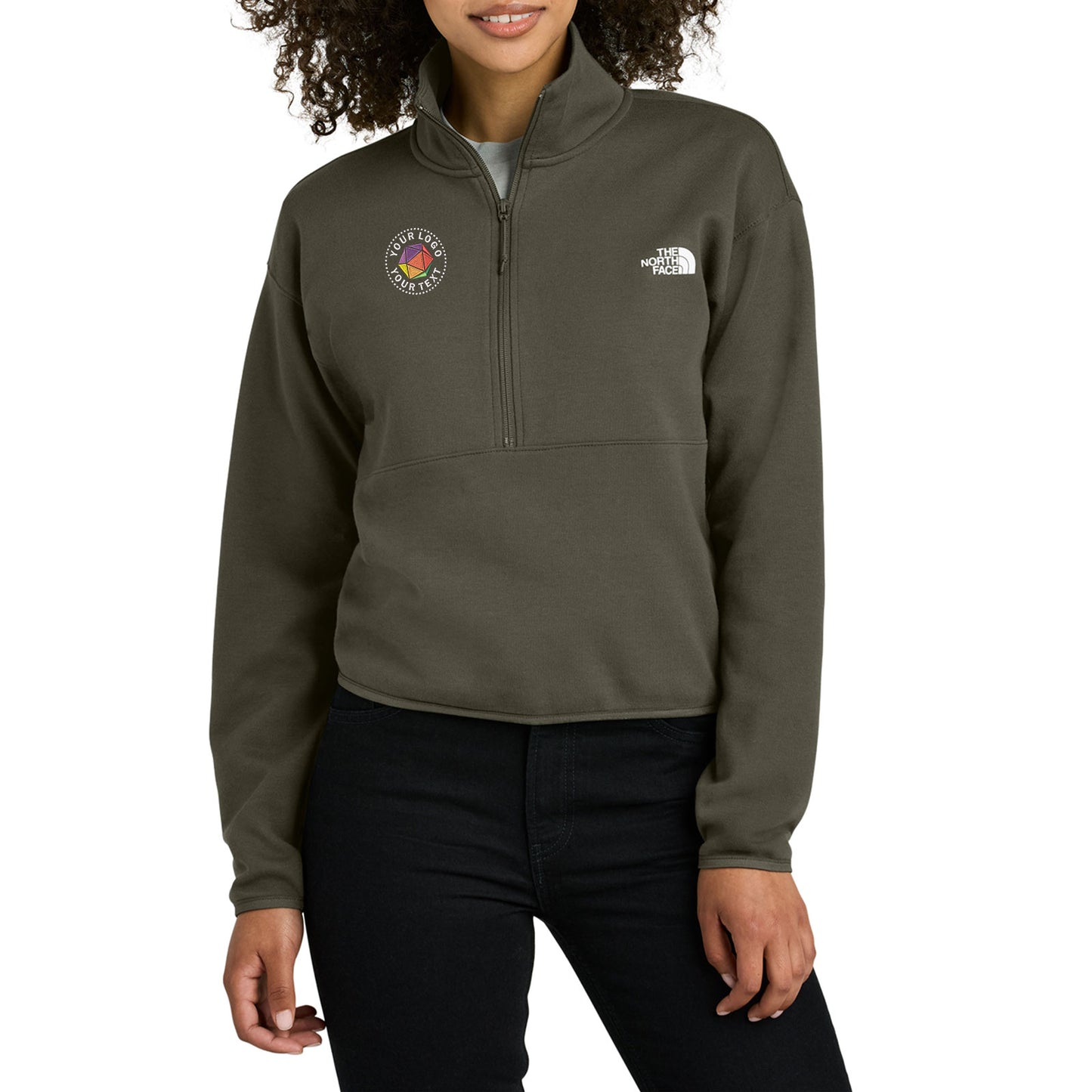 The North Face® Custom Embroidered Women’s Double-Knit 1/2-Zip Fleece - NF0A8C5H