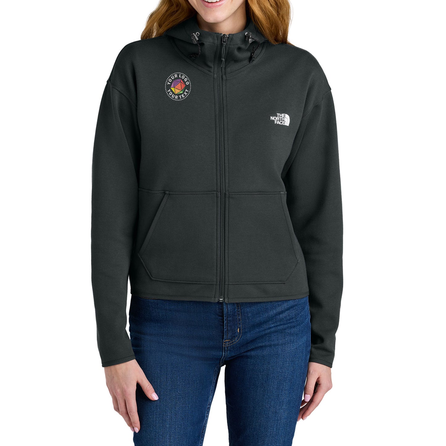 The North Face® Custom Embroidered Women's Double-Knit Full-Zip Hoodie - NF0A8BUT