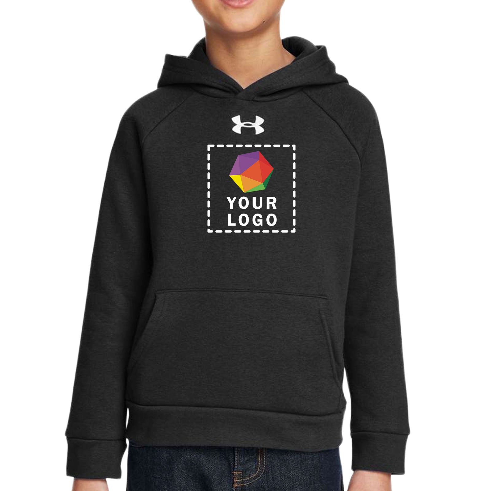Under Armour Custom Printed Youth Rival Fleece Hooded Sweatshirt - 1379792