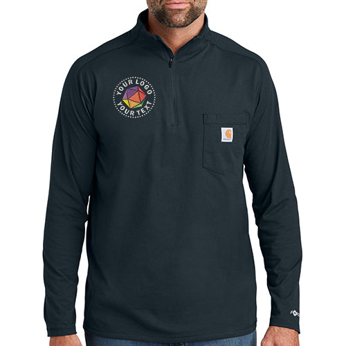 Carhartt Force® Custom Embroidered 1/4-Zip Long Sleeve T-Shirt - CT106660