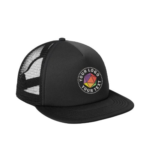 District® Custom Embroidered Flat Bill Snapback Trucker Cap - DT624