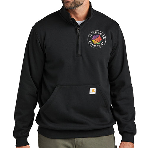 Carhartt® Custom Embroidered Midweight 1/4-Zip Mock Neck Sweatshirt - CT105294