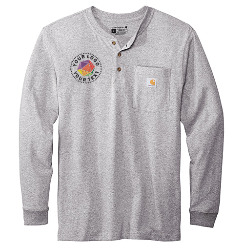 Carhartt® Custom Embroidered Long Sleeve Henley T-Shirt - CTK128