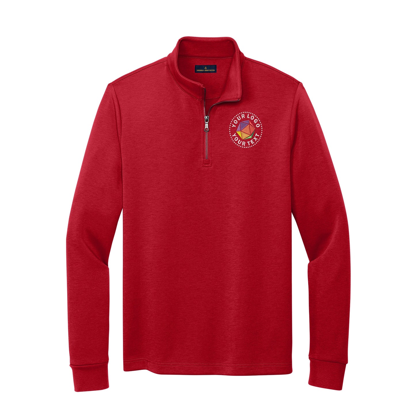 Brooks Brothers® Custom Embroidered Double-Knit 1/4-Zip - BB18206