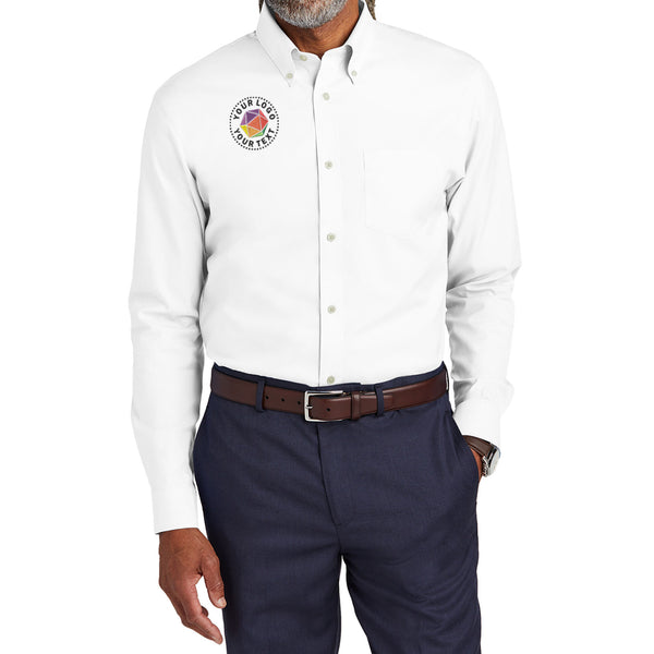 Brooks Brothers® Custom Embroidered Tall Wrinkle-Free Stretch Pinpoint Shirt - TBB18000