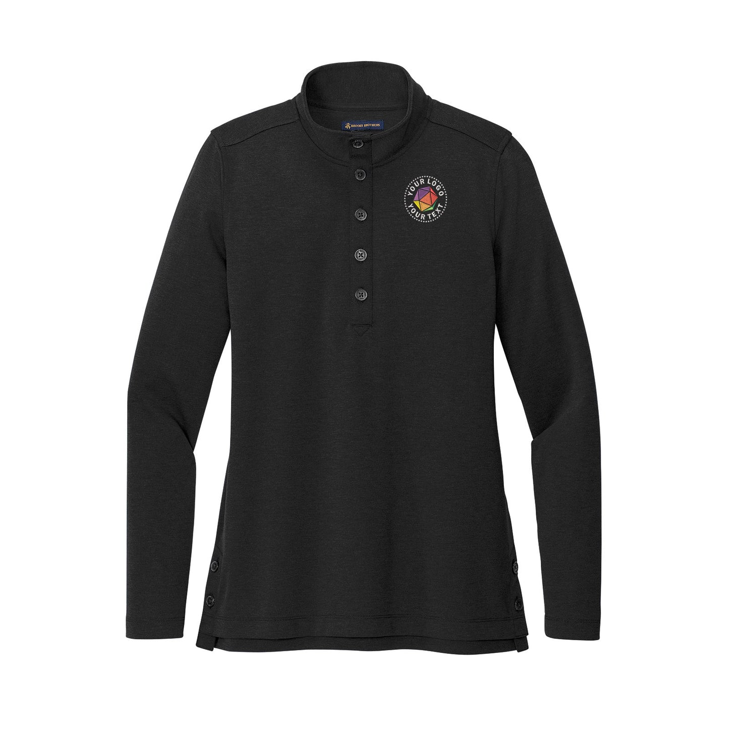 Brooks Brothers® Custom Embroidered Women’s Mid-Layer Stretch 1/2-Button - BB18203