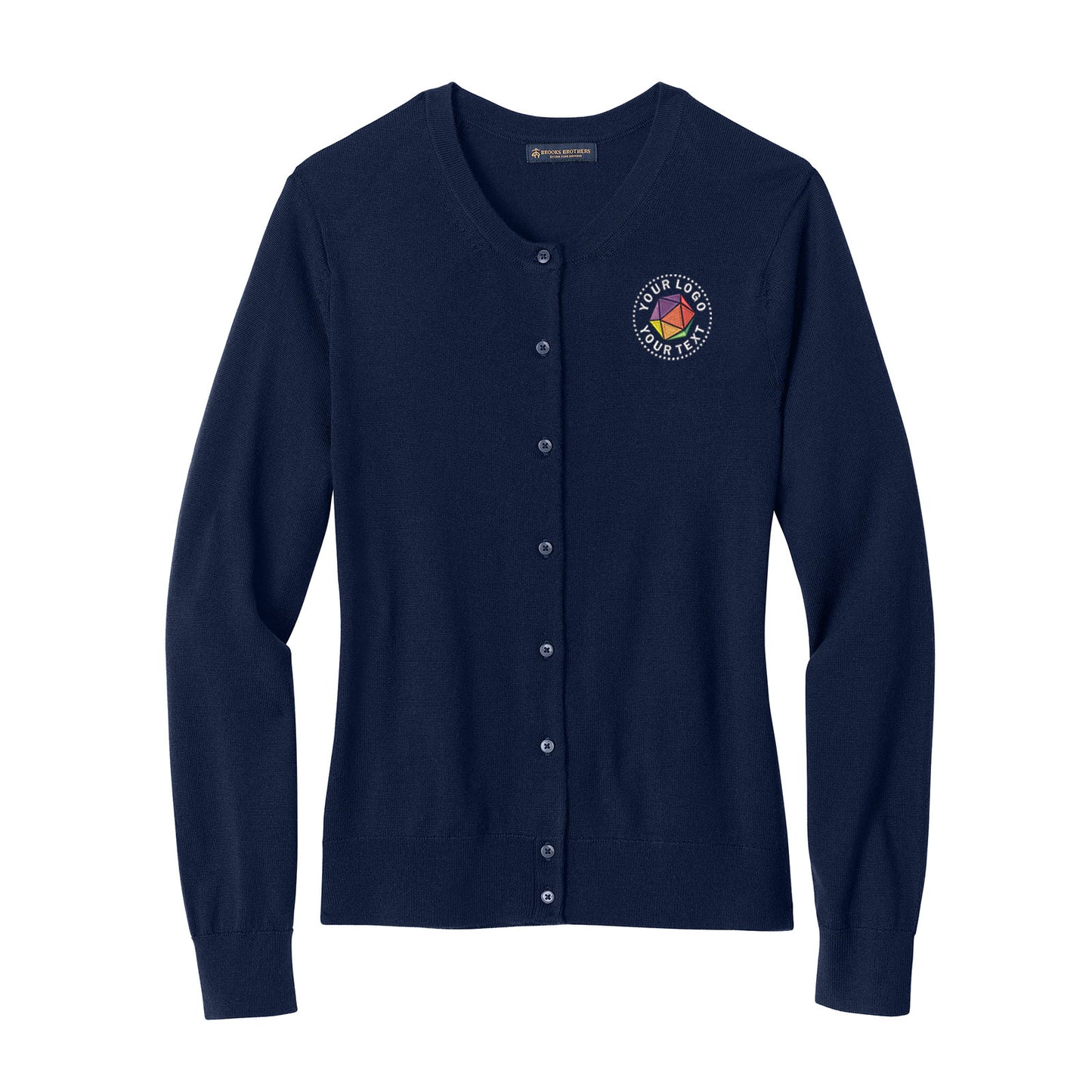 Brooks Brothers® Custom Embroidered Women’s Washable Merino Cardigan Sweater - BB18413