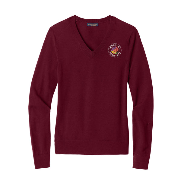 Brooks Brothers® Custom Embroidered Women’s Washable Merino V-Neck Sweater - BB18411