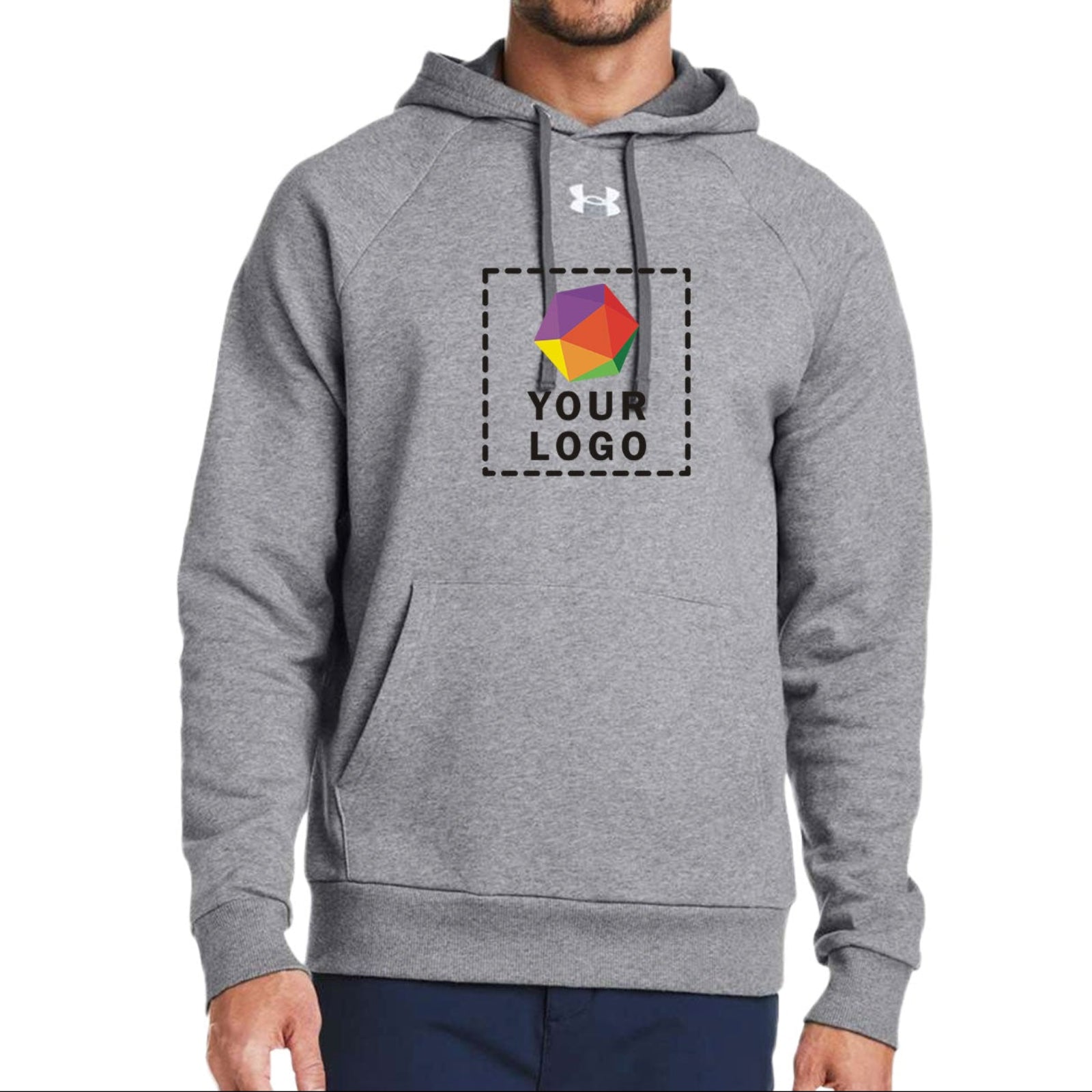 Under Armour Custom Printed Men's Rival Fleece Hooded Sweatshirt - 1379757