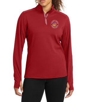 Sport-Tek® Custom Embroidered  Women's Sport-Wick® Textured 1/4-Zip Pullover - LST860