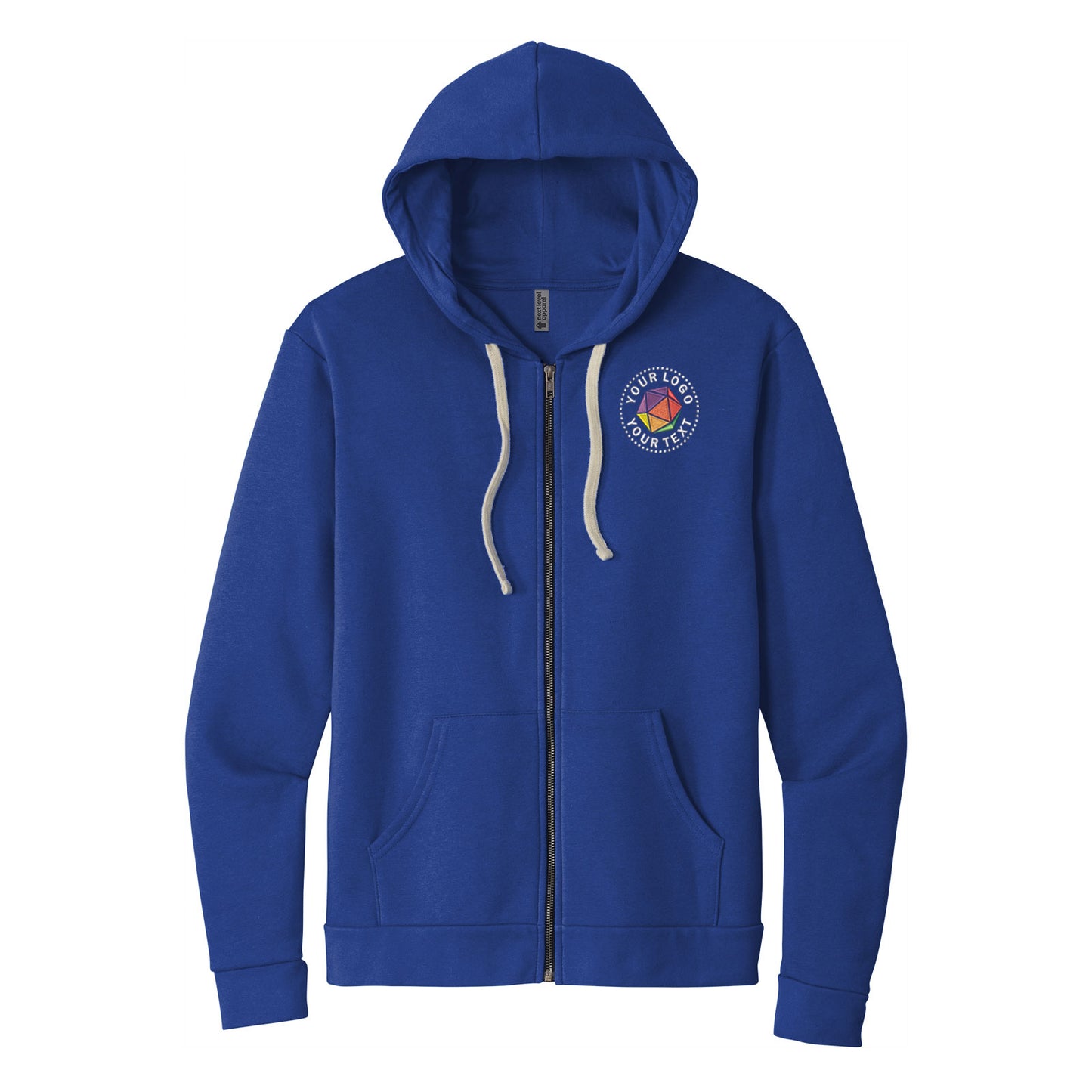 Next Level Apparel® Adult Santa Barbara Custom Embroiderd Zip Hoodie - NL9602