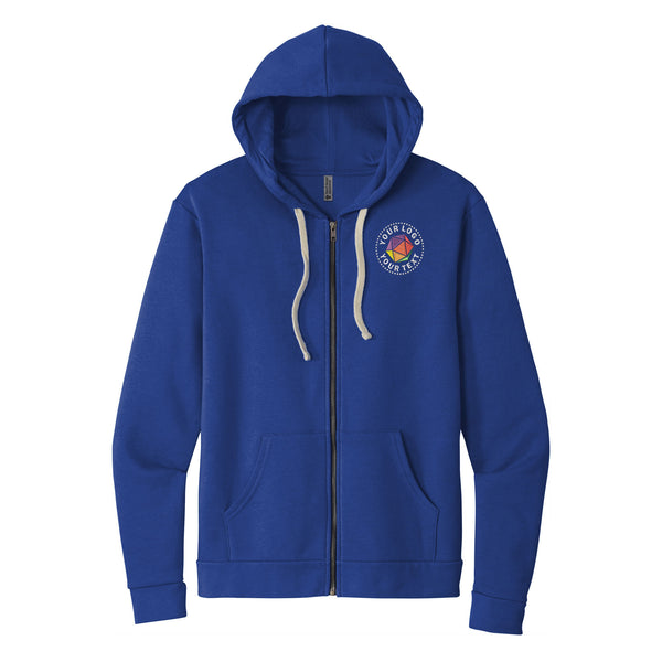 Next Level Apparel® Adult Santa Barbara Custom Embroiderd Zip Hoodie - NL9602