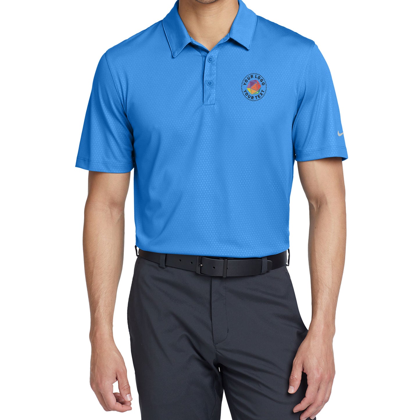Nike Custom Embroidered Dri-FIT Embossed Tri-Blade Polo - 838964