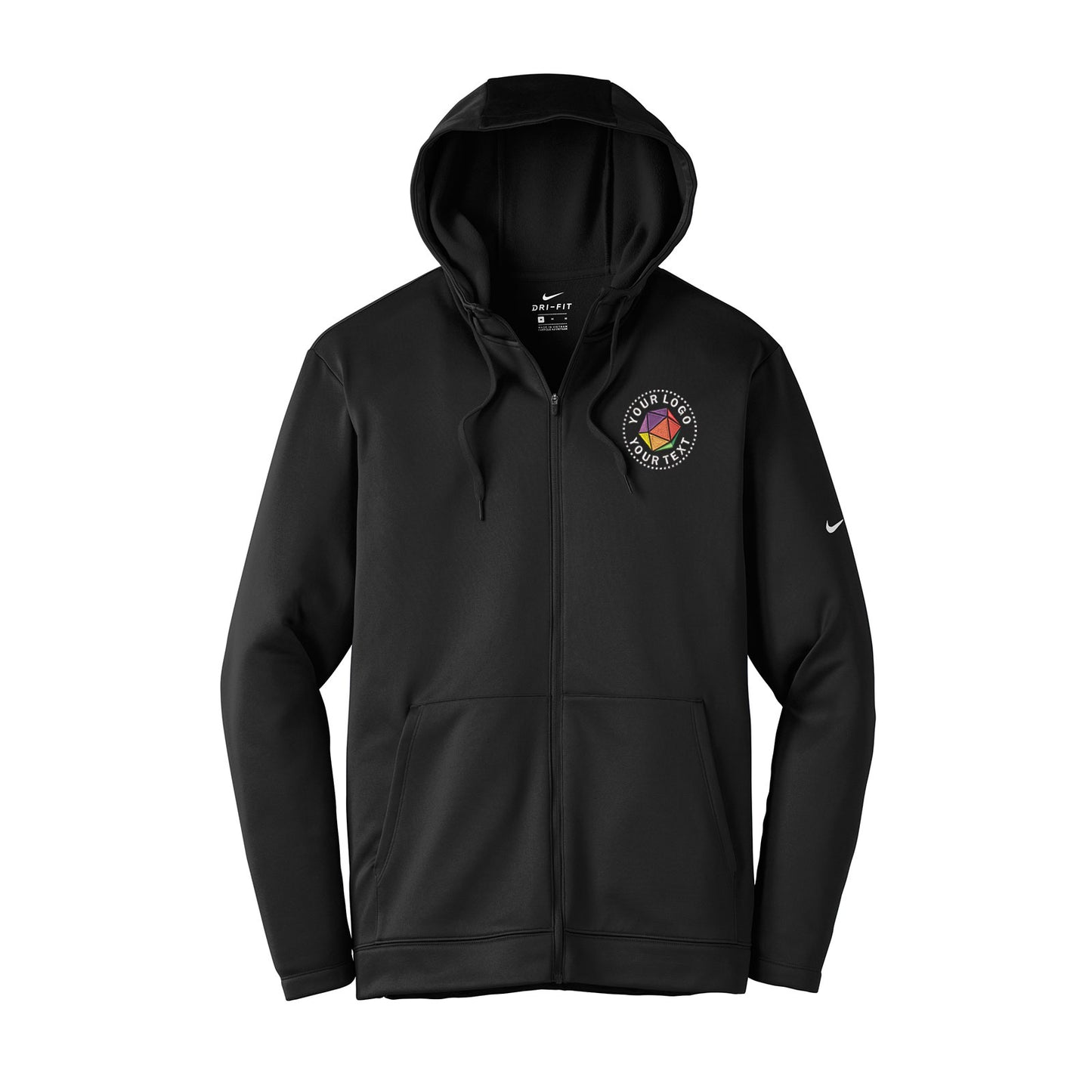 Nike Custom Embroidered Therma-FIT Full-Zip Fleece Hoodie - NKAH6259