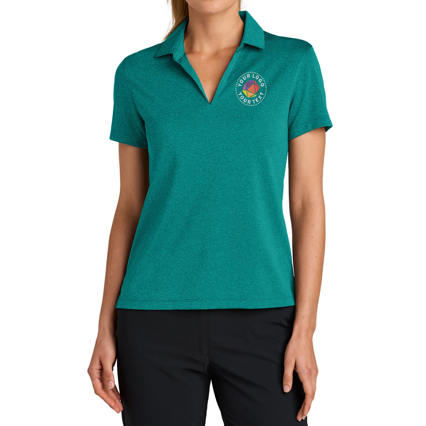 Nike Custom Embroidered Women’s Dri-FIT Smooth Heather Polo - NKFQ4793