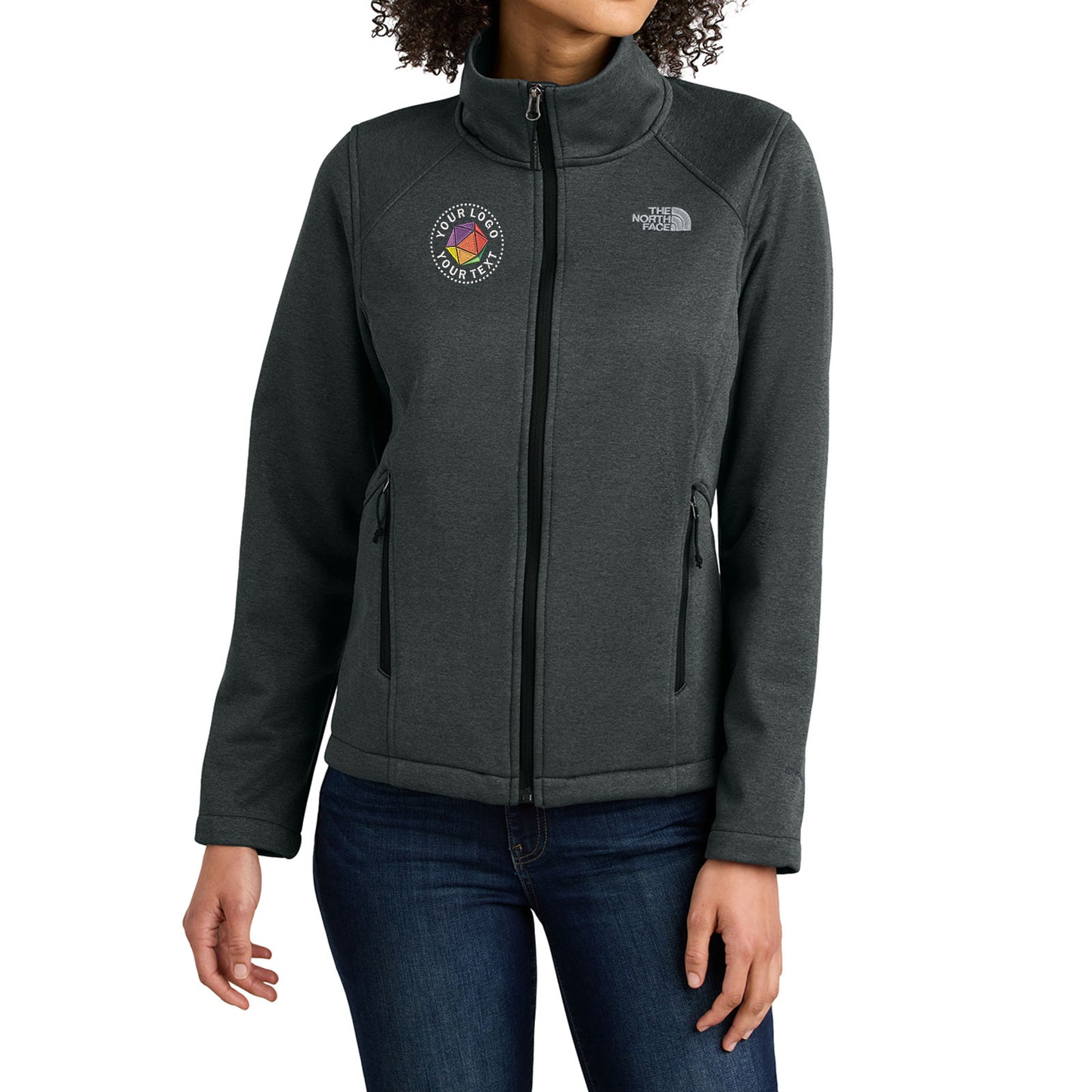The North Face® Women's Chest Logo Ridgewall Soft Shell Custom Embroidered Jacket - NF0A88D4
