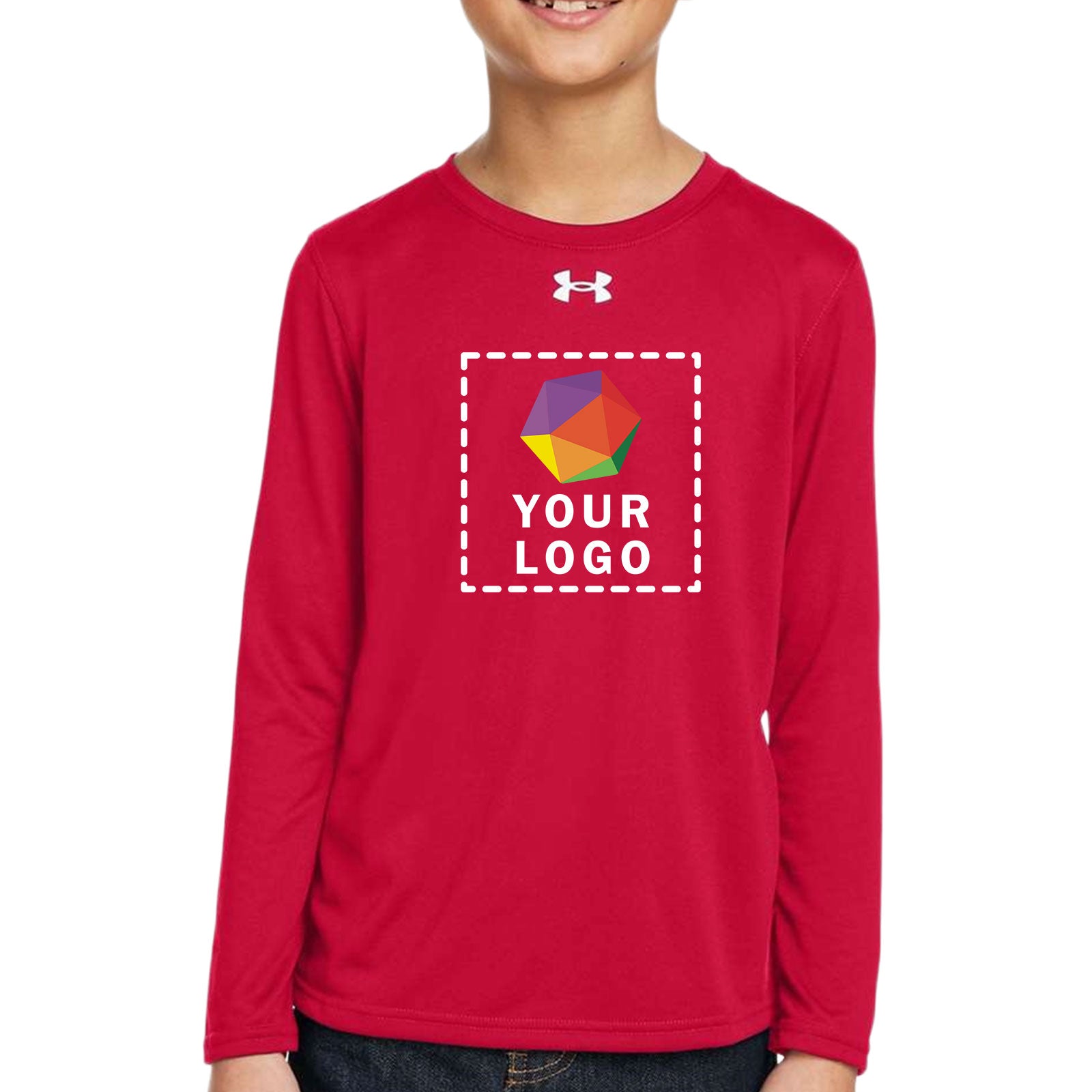 Under Armour Custom Printed Youth Tech™ Team Long Sleeve T-Shirt - 1377488