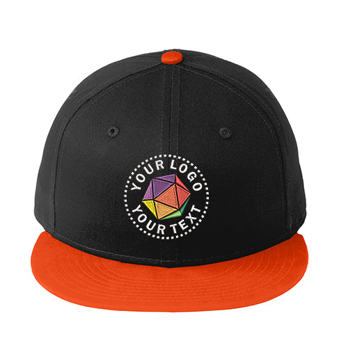 New Era® Custom Embroidered Flat Bill Snapback Cap - NE400