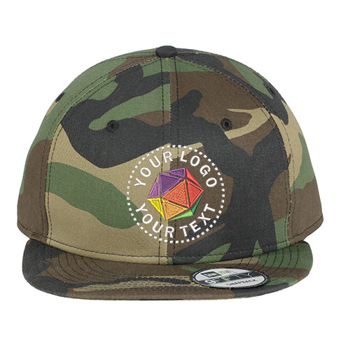 New Era® Custom Embroidered Flat Bill Snapback Cap - NE400