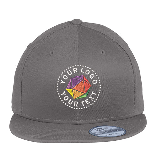 New Era® Custom Embroidered Flat Bill Snapback Cap - NE400