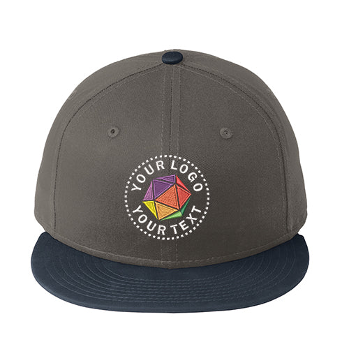 New Era® Custom Embroidered Flat Bill Snapback Cap - NE400
