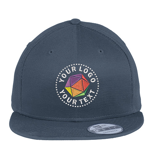 New Era® Custom Embroidered Flat Bill Snapback Cap - NE400