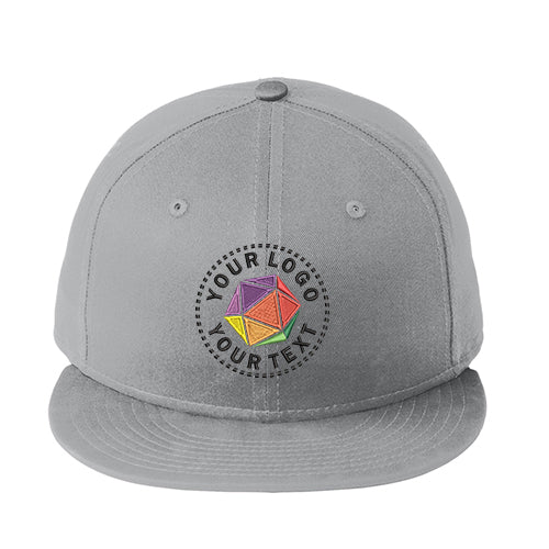 New Era® Custom Embroidered Flat Bill Snapback Cap - NE400